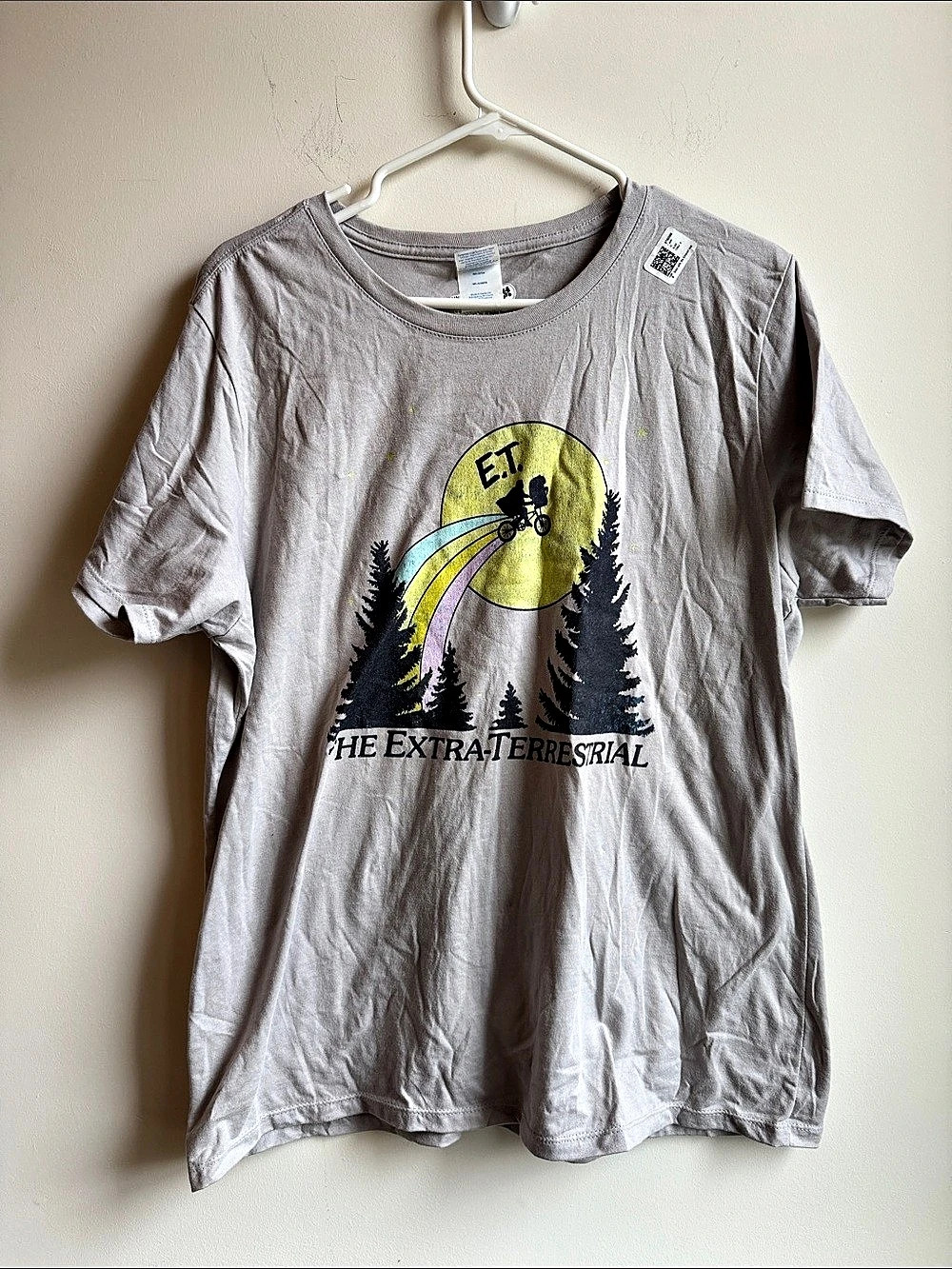 Port & Company E.T. The Extra-Terrestrial Graphic Tee Gray XL